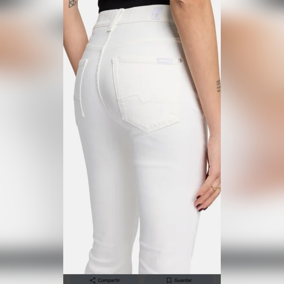 7 For All Mankind White Skinny Jeans - Picture 1 of 6